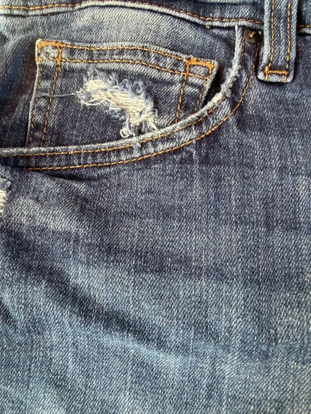 Joe's Denim Shorts Size 32 Medium Blue Distressed Five-Pocket